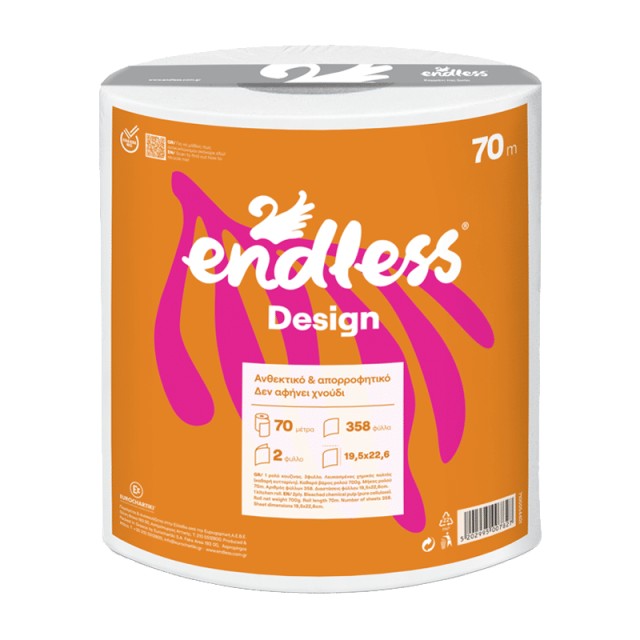 Endless Design 70m 2φυλλο, Χαρτί Κουζίνας, 1τμχ