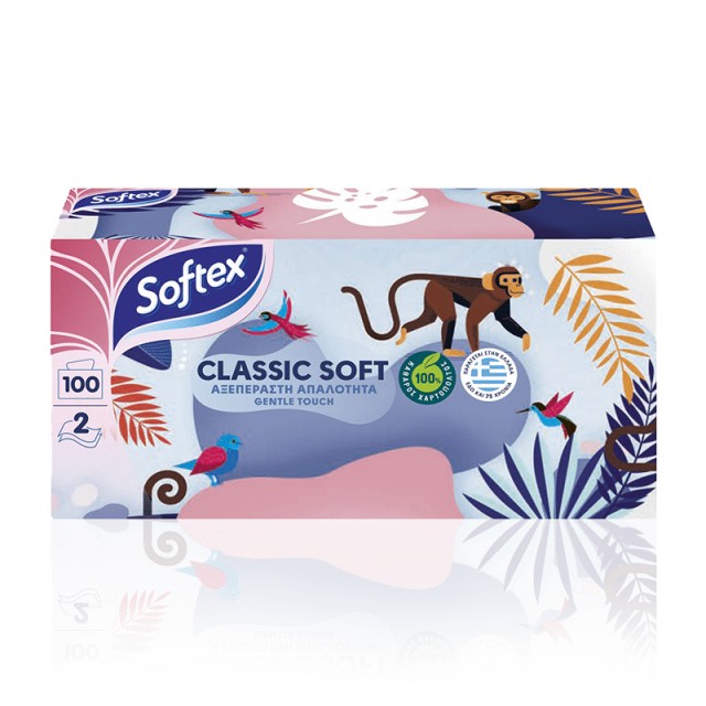 Softex Classic Soft, Κουτί Χαρτομάντηλα Facial, 100τμχ