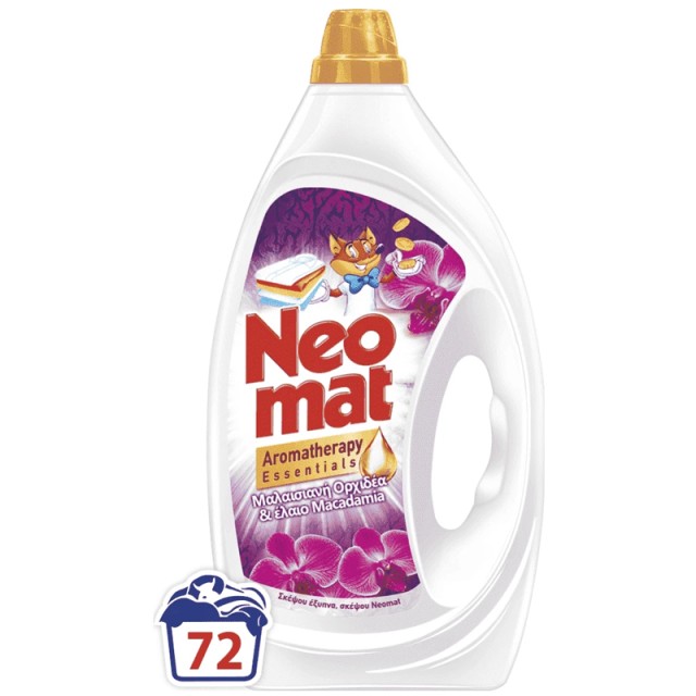 Neomat Απορρυπαντικό Πλυντηρίου Gel Μαλαισιανή Ορχιδέα, 72μεζ 3,35lt