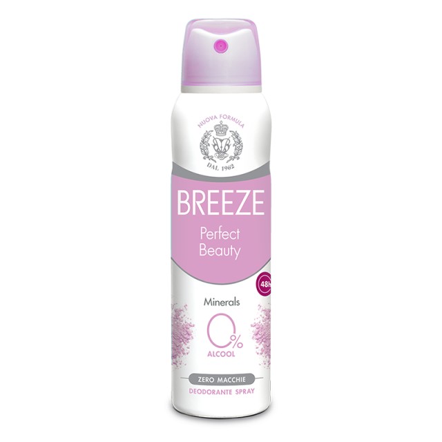 Breeze Perfect Beauty Deo Spray 0% Alcool, Αποσμητικό Σπρέι, 150ml