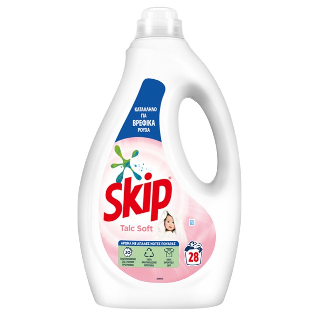 Skip Talc Soft, Υγρό Πλυντηρίου Ρούχων, 28μεζoύρες 1,4lt
