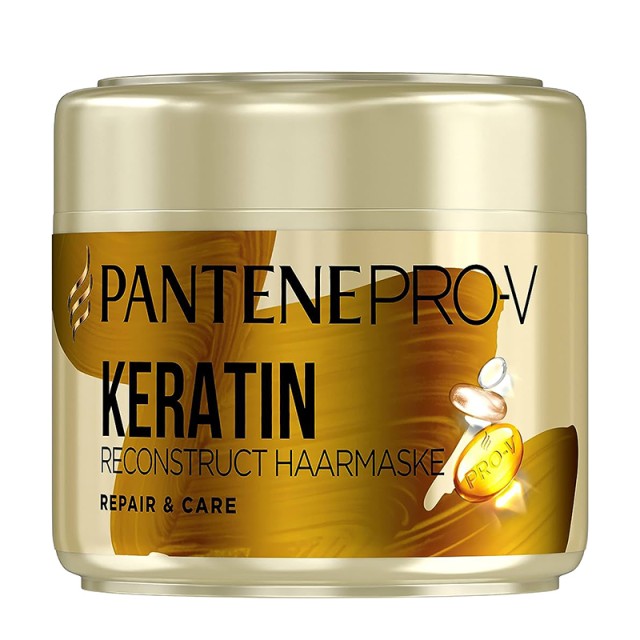 Pantene Pro-V Keratin Repair & Care, Εντατική Μάσκα Βαθιάς Επανόρθωσης με Κερατίνη για Ταλαιπωρημένα & Κατεστραμμένα Μαλλιά, 300ml