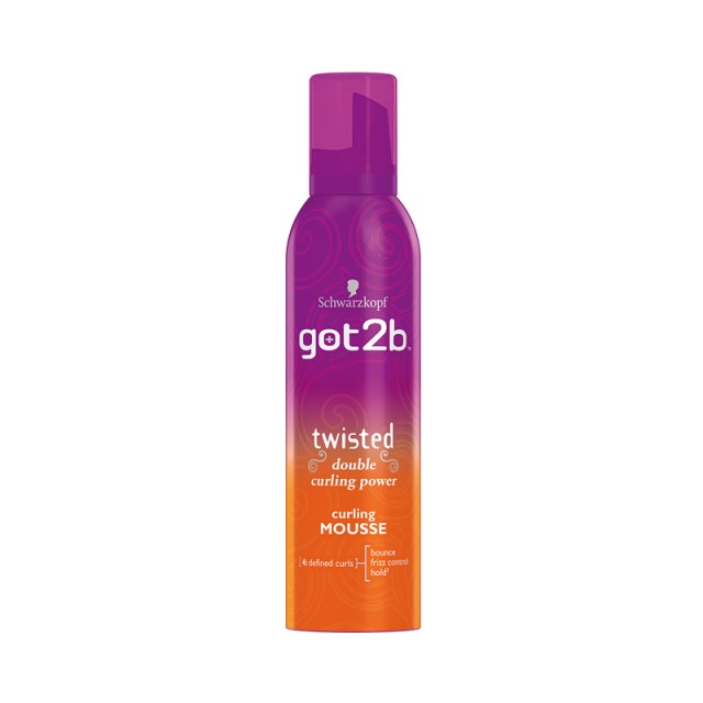 Schwarzkopf Got2b Twisted Curling Mousse, Αφρός Styling για Μπούκλες, 250ml