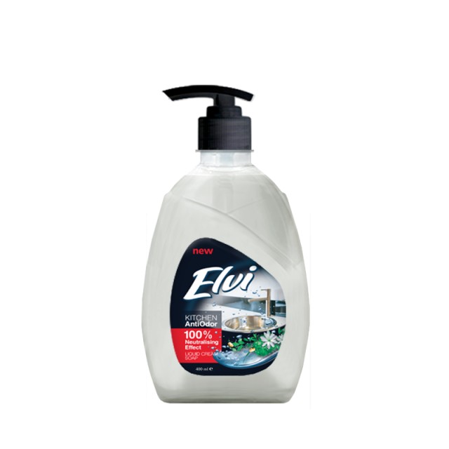 Elvi Kitchen Anti-Odor Handwash, Υγρό Κρεμοσάπουνο, 400ml