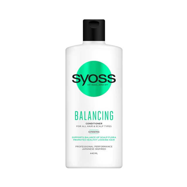 Syoss Balancing Conditioner, Μαλακτική Κρέμα για όλους τους τύπους μαλλιών, 440ml