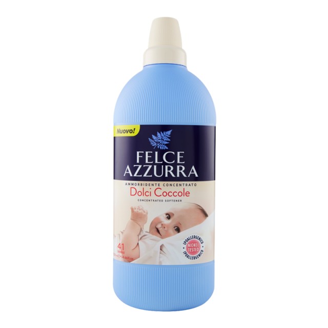 Felce Azzurra Υποαλλεργικό Dolci Coccole, Συμπυκνωμένο Μαλακτικό Ρούχων, 1,025lt, 41 μεζούρες