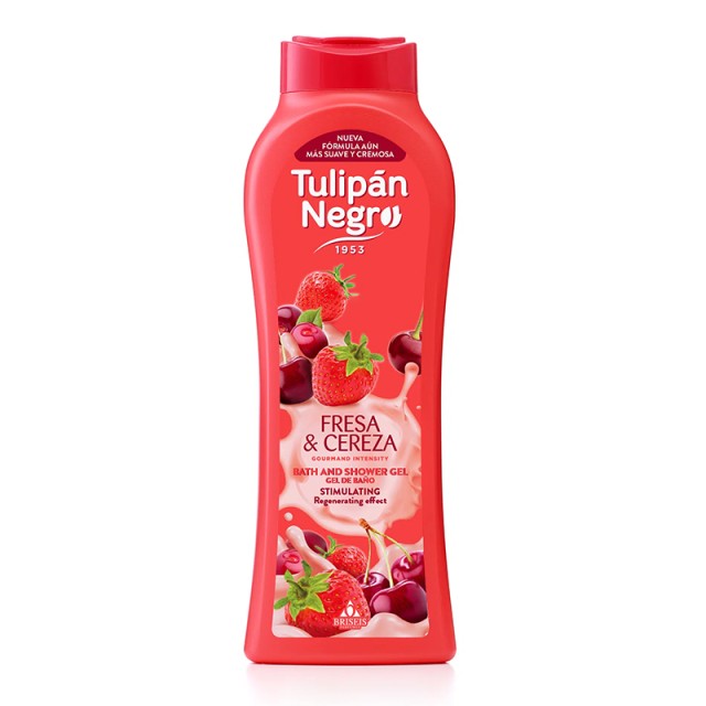 Tulipán Negro Strawberry & Cherry Passion Stimulating Shower Gel, Αφρόλουτρο 650ml