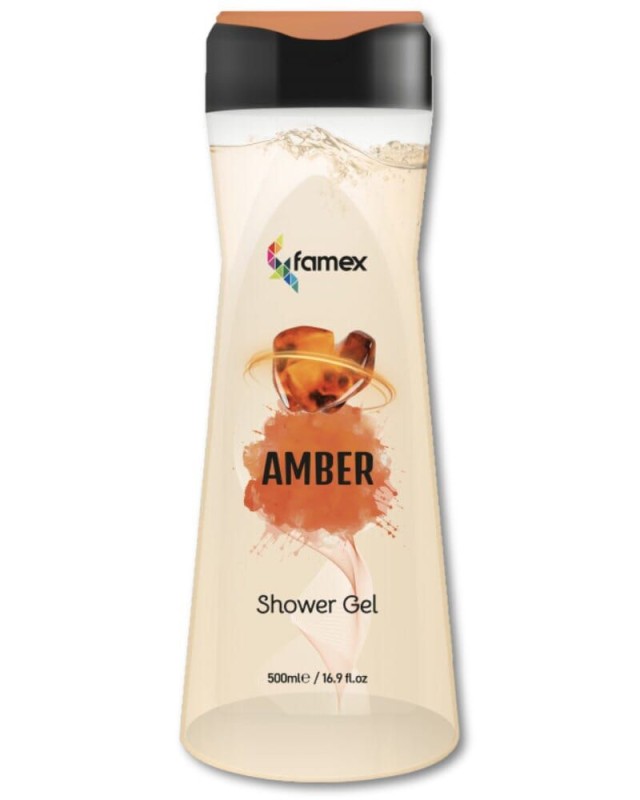 Famex Shower Gel Amber με Άρωμα Πορτοκαλί, 500ml