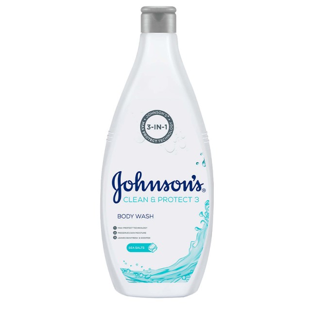 Johnsonss Αφρόλουτρο Clean & Protect 3 Με Θαλάσσια Άλατα 750ml