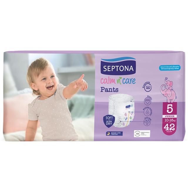 Septona Calm N Care Πάνες-Βρακάκια  Junior No 5 (10-16Kg) 42τμχ