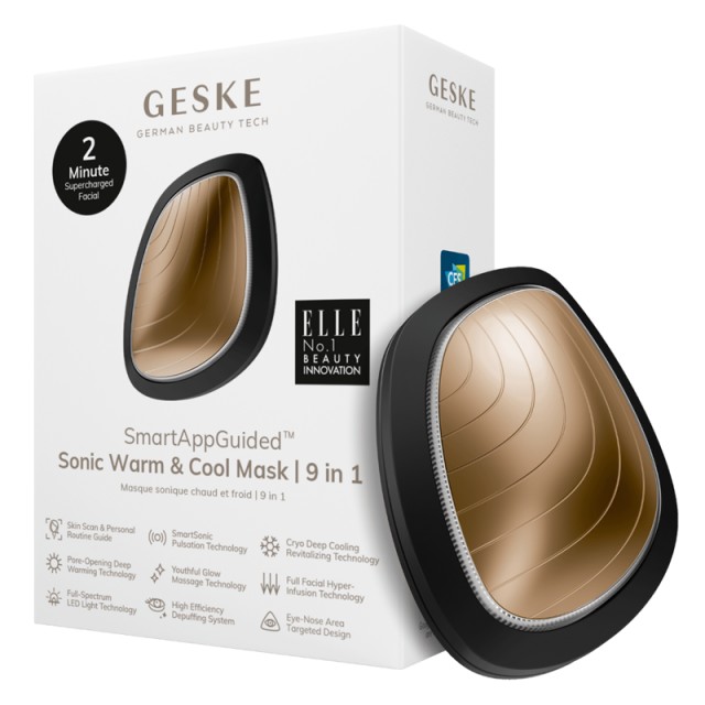 Geske Sonic Warm & Cool Mask 9 in 1 Gray, Συσκευή Μάσκα Κρυοθεραπείας & Θερμοθεραπείας, 1 Τεμ.