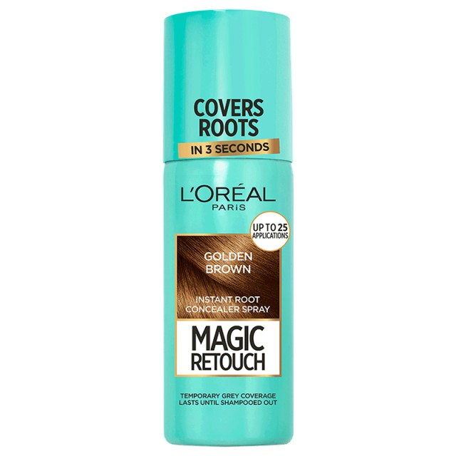 LOreal Magic Retouch Spray Κάλυψης Λευκών Ριζών 10 Καστανό Χρυσό 75ml
