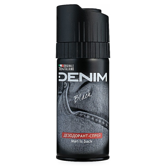 Denim Black Deo Spray, Ανδρικό Αποσμητικό, 150ml