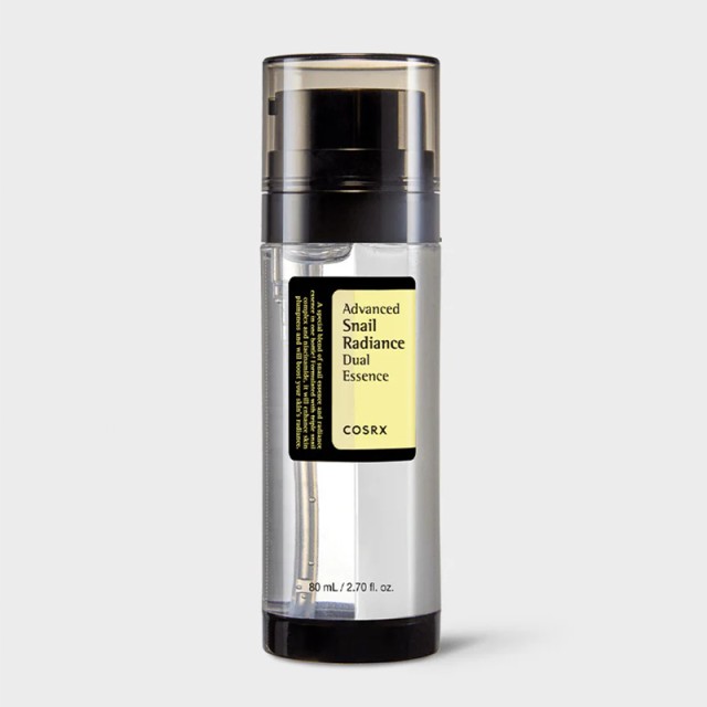 COSRX Advanced Snail Radiance Dual Essence, 2 σε 1 Essence Προσώπου για Λάμψη & Ελαστικότητα στο Δέρμα με Έκκριμα Σαλιγκαριου 80ml