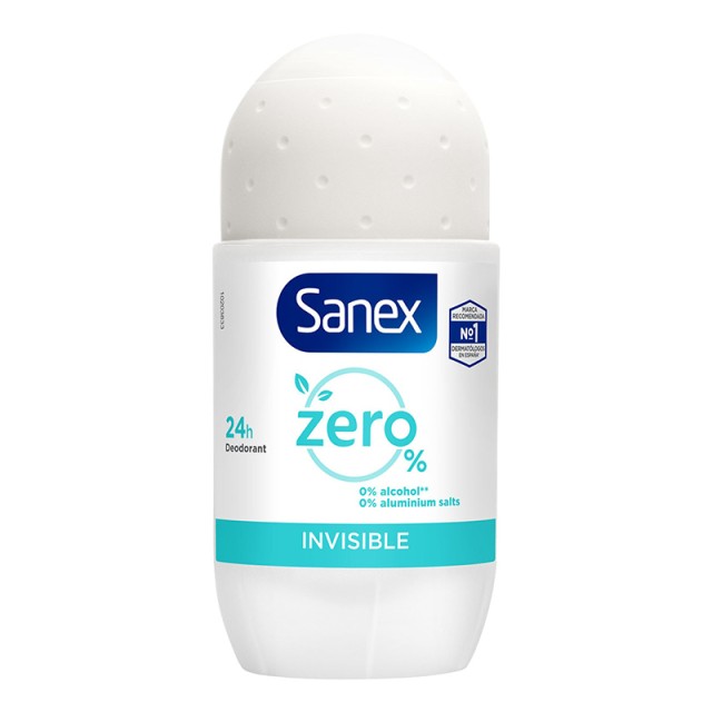 Sanex Zero% Invisible 24h, Αποσμητικό Roll on, 50ml