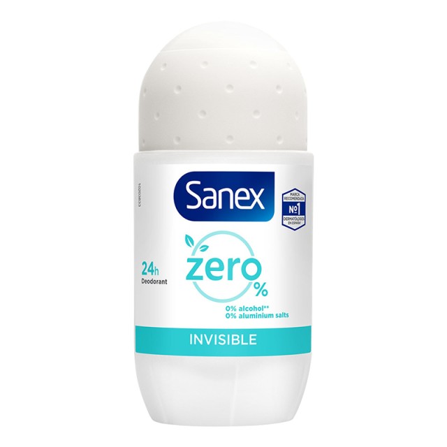 Sanex Zero% Invisible 24h, Αποσμητικό Roll on, 50ml