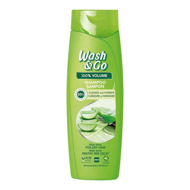 Wash & Go Aloe Vera Σαμπουάν με Αλόη 360 ml