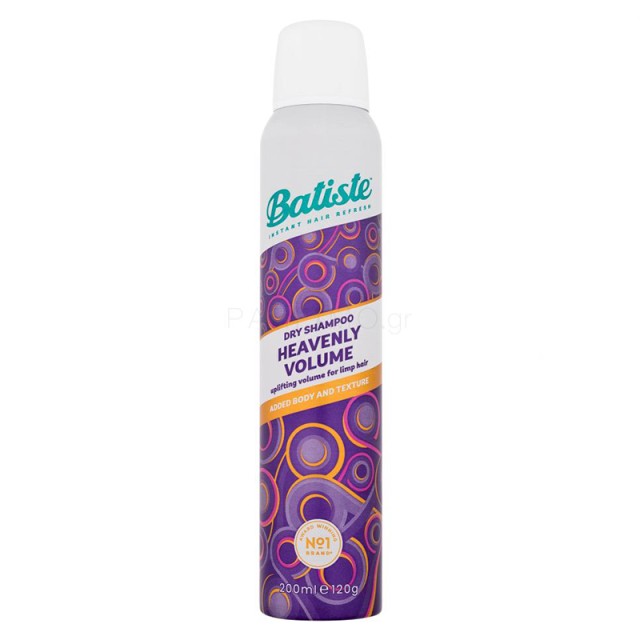Batiste Dry Shampoo Heavenly Volume, Ξηρό Σαμπουάν για Ανανέωση & Ανεπανάληπτο Όγκο στα Μαλλιά 200ml