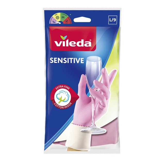 Vileda Vileda Sensitive, Γάντια Οικιακής Χρήσης Large