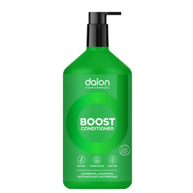 Dalon Boost Hair Conditioner, Μαλακτική Κρέμα για Βαθιά Ενυδάτωση & Θρέψη με Αμυγδαλέλαιο & Καστορέλαιο, 1000ml