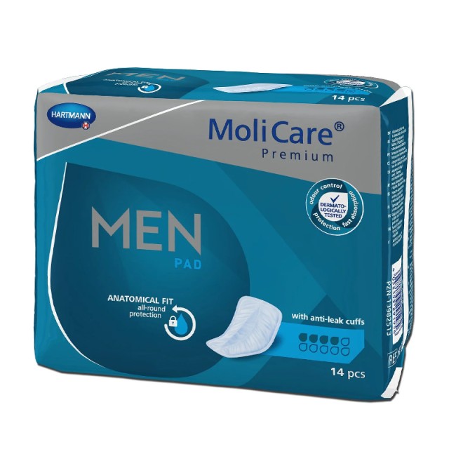 Hartmann MoliCare Premium Men Pad Επιθέματα Ακράτειας για Άντρες 4 Σταγόνες, 14τμχ