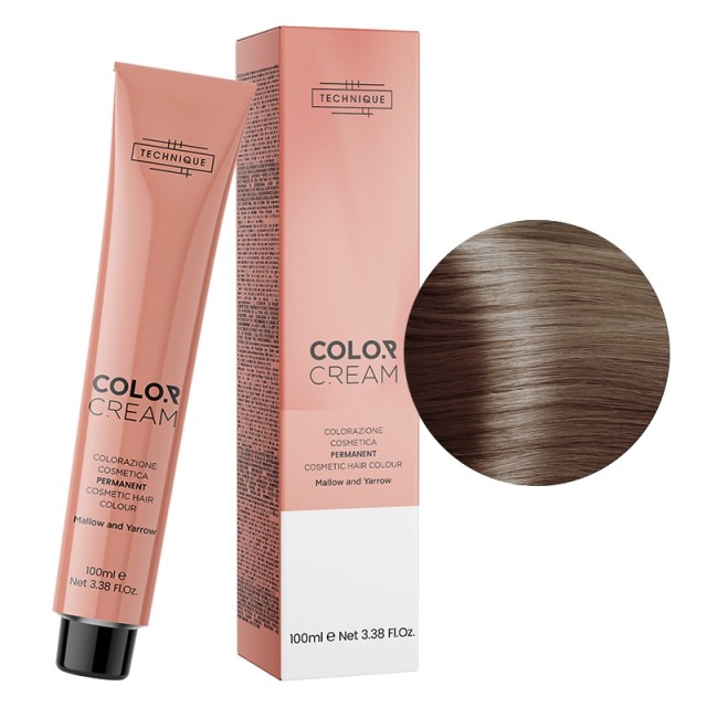 Technique Color Cream Μπεζ Αποχρώσεις, Μόνιμη Βαφή σε Σωληνάριο, 100ml - Ξανθό Ανοιχτό Μπεζ 8.12