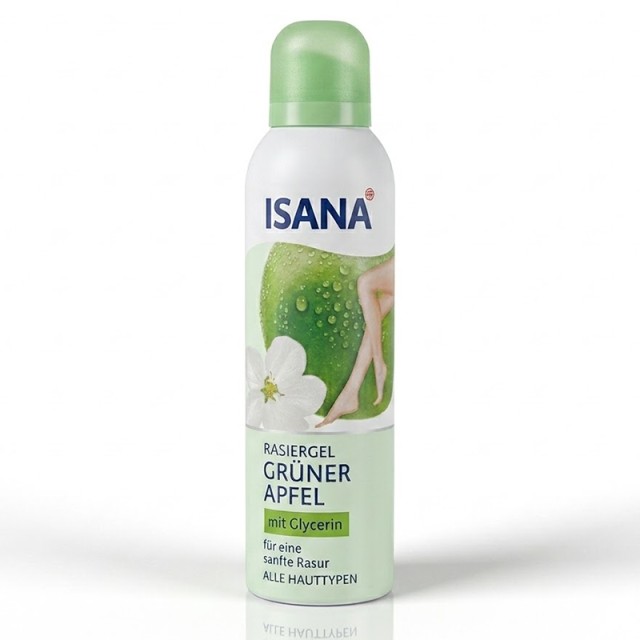 Isana with Green Apple, Γυναικείος Αφρός Ξυρίσματος, 150ml