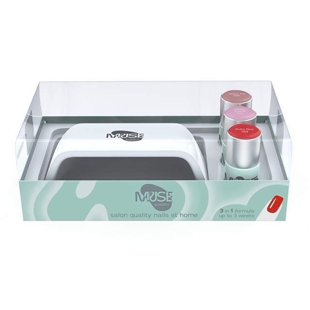 MUSE SOCIETY PRO Kit, Ολοκληρωμένο Σετ για Ημιμόνιμο Μανικιούρ - Πεντικιούρ