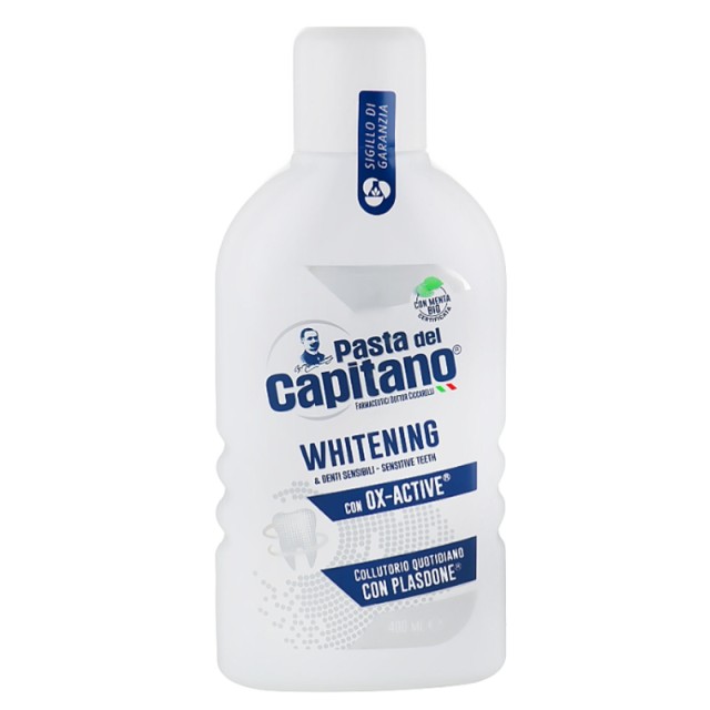 Pasta Del Capitano Mouthwash Whitening, Στοματικό Διάλυμα με Λευκαντική Δράση, 400ml