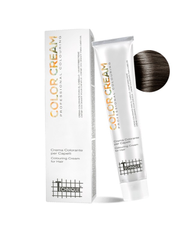 Technique Color Cream Natural Shades, Μόνιμη Βαφή σε Σωληνάριο, 100ml - Καστανό Ανοιχτό 5