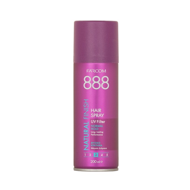 Farcom 888 Normal Hold Hairspray, Λακ για Κανονικό Κράτημα στα Μαλλιά, 200ml