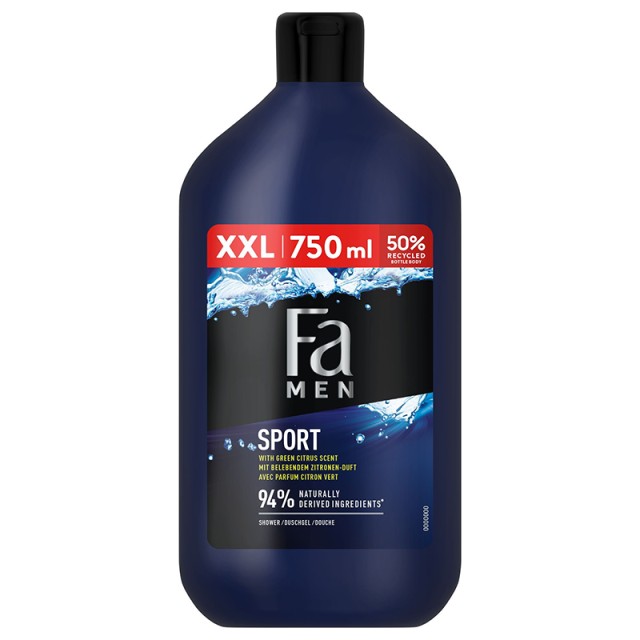 Fa Men Sport Green Citrus Scent XXL Ανδρικό Αφρόλουτρο, 750ml