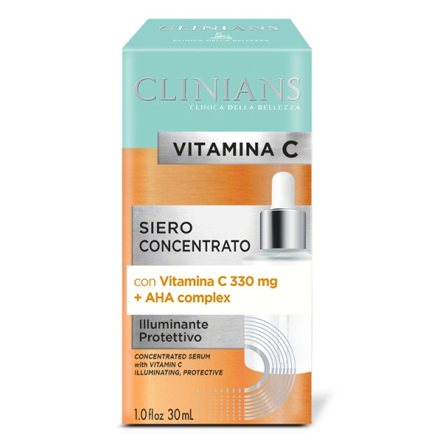 Clinians Concentrated Serum with Vitamin C 330 mg & AHA complex, Ορός Προσώπου για Λάμψη, Προστασία & Ομοιόμορφο Τόνο στο Δέρμα, 30ml