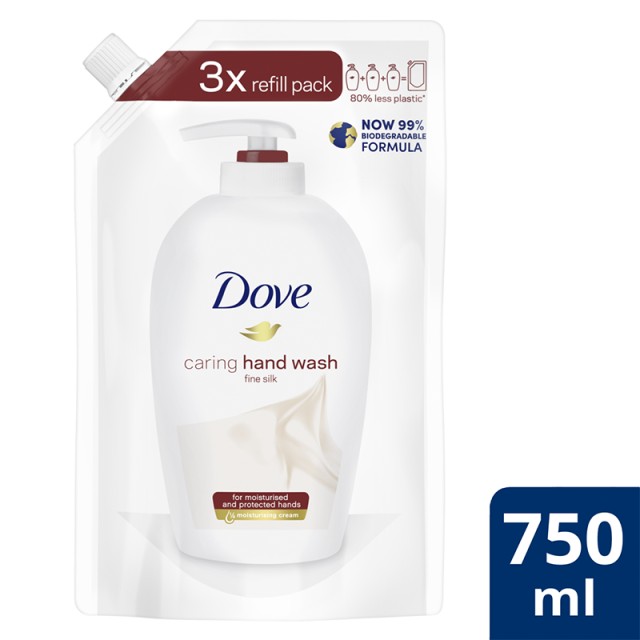 Dove Nourishing Silk, Ανταλλακτικό Υγρό Κρεμοσάπουνο, 750ml