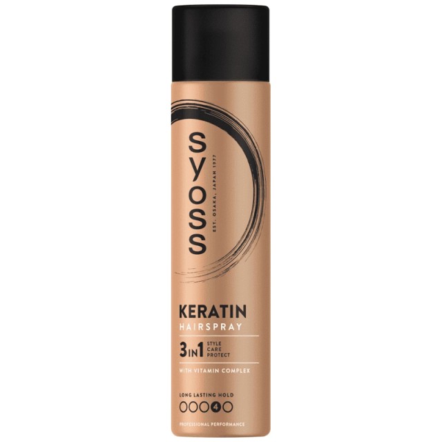 Syoss Keratin Shine Hairspray, Λακ Μαλλιών για Λάμψη & Κράτημα, 400ml
