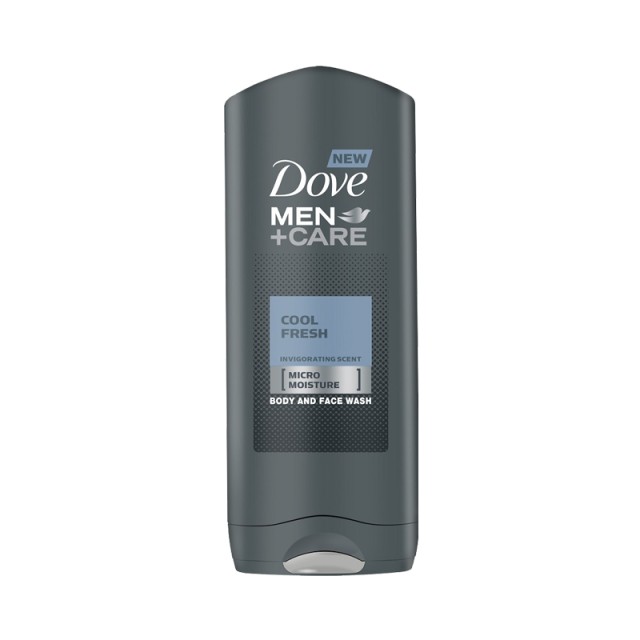 Dove Men & Care Elements Cool Fresh, Ανδρικό Αφρόλουτρο για Πρόσωπο και σώμα, 400ml
