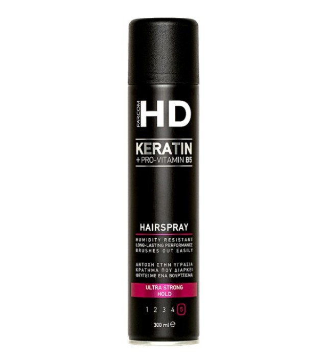 HD Keratin & Provitamin B5 Hairspray Ultra Strong Hold, Λακ Μαλλιών, 300ml