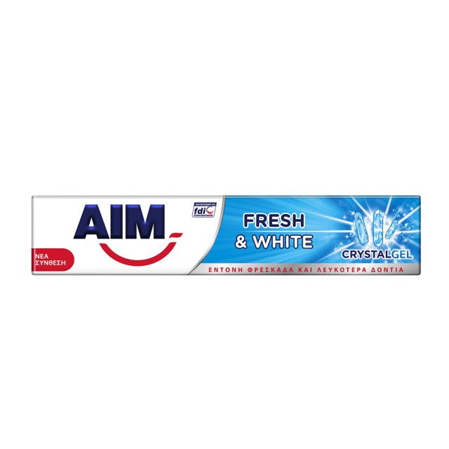 Aim Fresh & White Crystal Gel, Οδοντόκρεμα, 75ml
