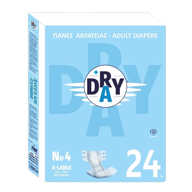 Dry Day, Πάνες Ακράτειας No4 X-Large, 24τμχ