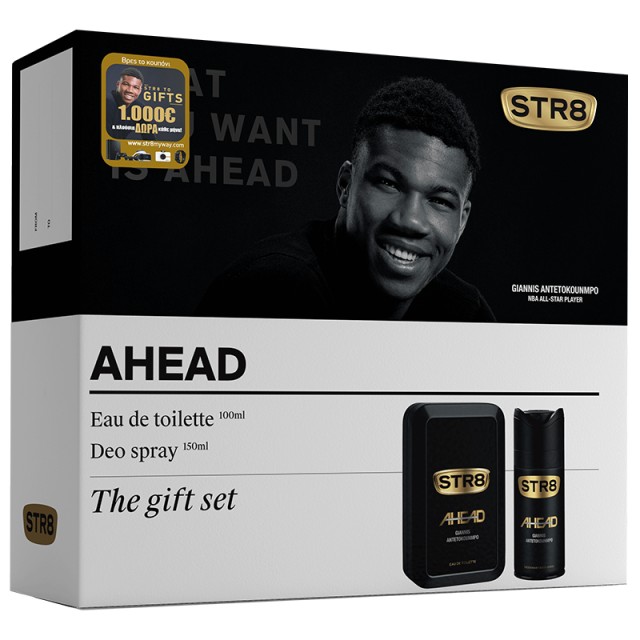 Str8 Ahead Eau De toilette 100ml + Deo Spray 150ml, THE GIFT SET