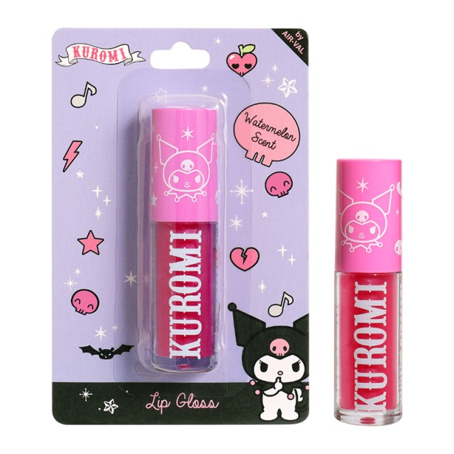 AIR-VAL Kuromi Lip Gloss Watermelon Scent Pink, Ροζ Παιδικό Λιπ Γκλος με Άρωμα Καρπούζι 4ml