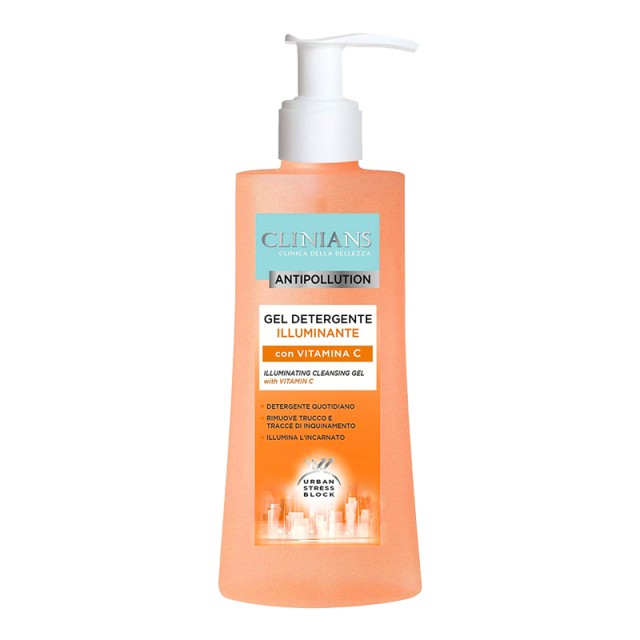 Clinians Antipollution Illuminating Cleansing Gel With Vitamin C, Gel Καθαρισμού Προσώπου, 150ml