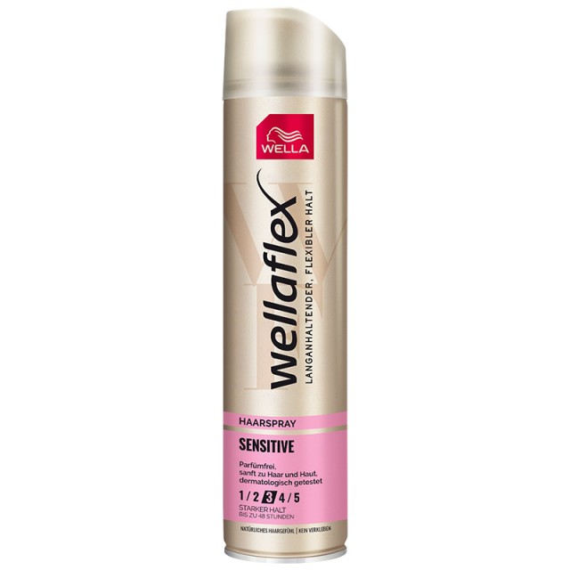 Wellaflex Sensitive Strong Hold Hairspray No3, Λακ Μαλλιών  με Δυνατό Κράτημα για Ευαίσθητο Τριχωτό 250ml