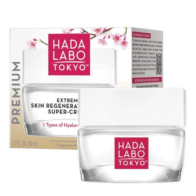 Hada Labo Tokyo Premium Extreme Skin Regenerator 7xHA Super Night Cream, Κρέμα Προσώπου Νυκτός για Αντιγήρανση & Αναζωογόνηση 50ml