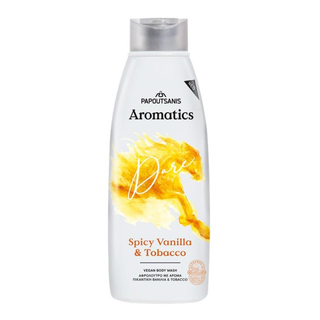 Papoutsanis Aromatics Dare Spicy Vanilla & Tobbacco Vegan Body Wash, Αφρόλουτρο 600ml