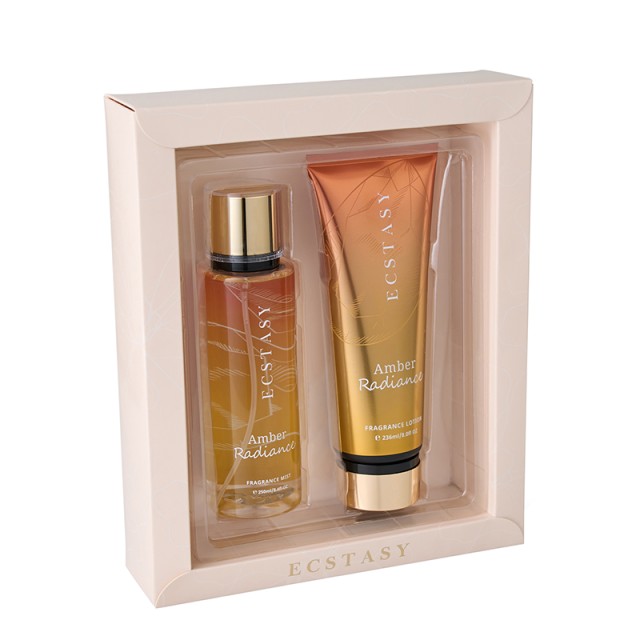Ecstasy Gift For Her Amber Radiance Body Mist 250ml & Body Cream 236ml