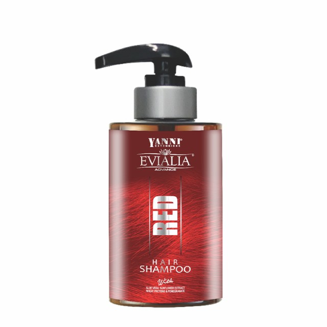 Evialia Red Shampoo Χρωμοσαμπουάν Με Πρωτεΐνες Σιταριού Aloe Vera Ηλίανθο και Ρόδι, 300ml
