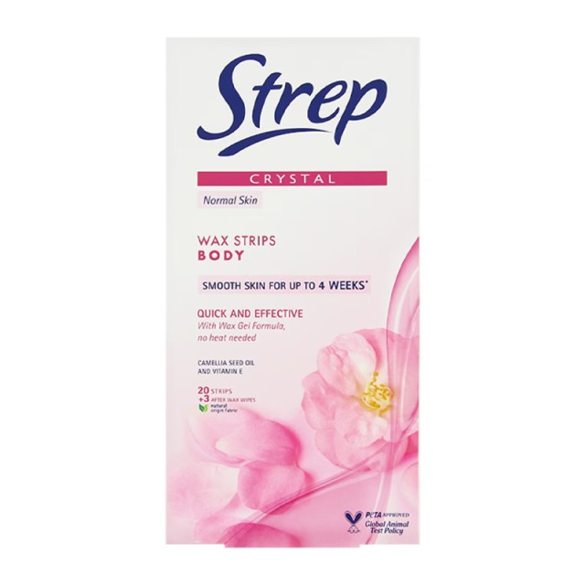 Strep Crystal Body Αποτριχωτικες Ταινίες Σώματος 20τμχ.
