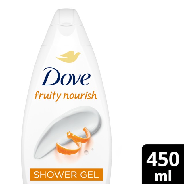 Dove Fruity Nourish, Αφρόλουτρο Χωρίς Θειϊκά Άλατα, 450ml