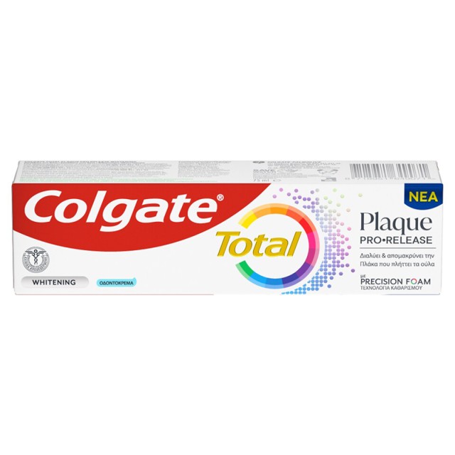 Colgate Total Plaque Whitening, Οδοντόκρεμα Λευκάνσης & Κατά της Πλάκας 75ml